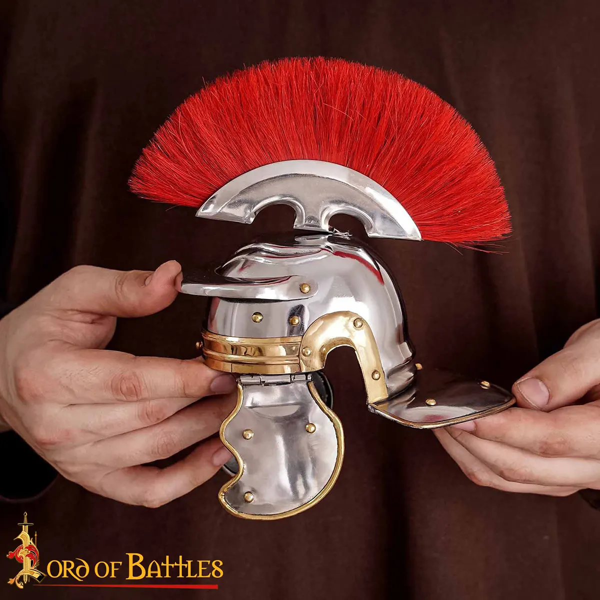 Miniature Roman Helmet - Centurion Helm with Stand Miniature Roman Helmet - Centurion Helm with Stand