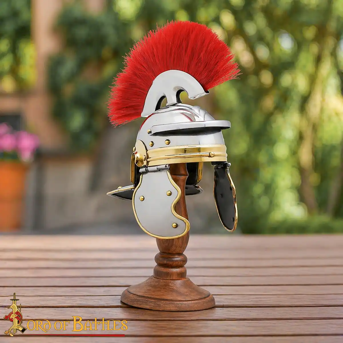 Miniature Roman Helmet - Centurion Helm with Stand Miniature Roman Helmet - Centurion Helm with Stand - Image 2