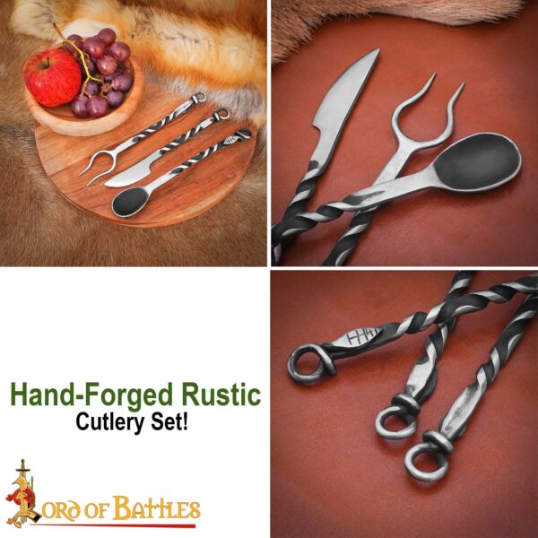 Hand Forged Rustic Cutlery Set - Image 8
