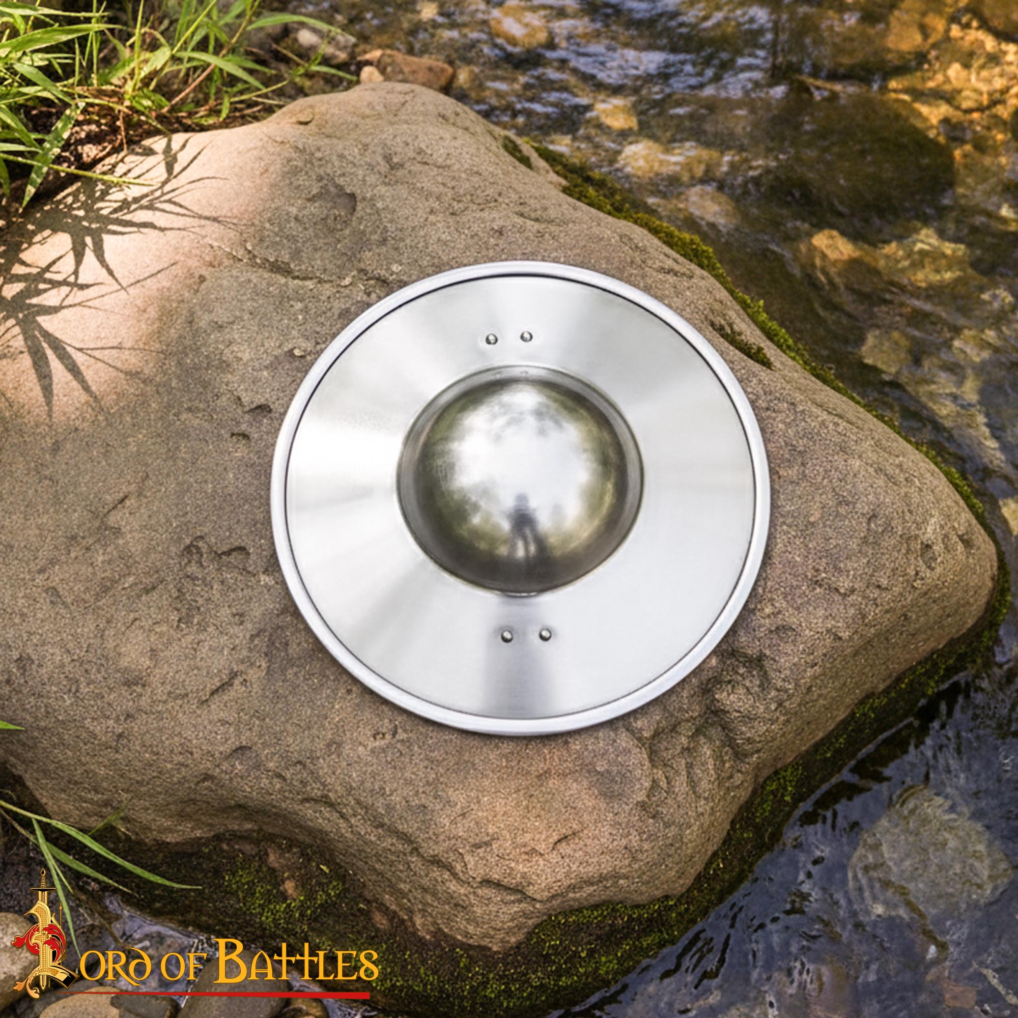 Medieval Hand-Forged Steel Buckler Shield - 2124P16