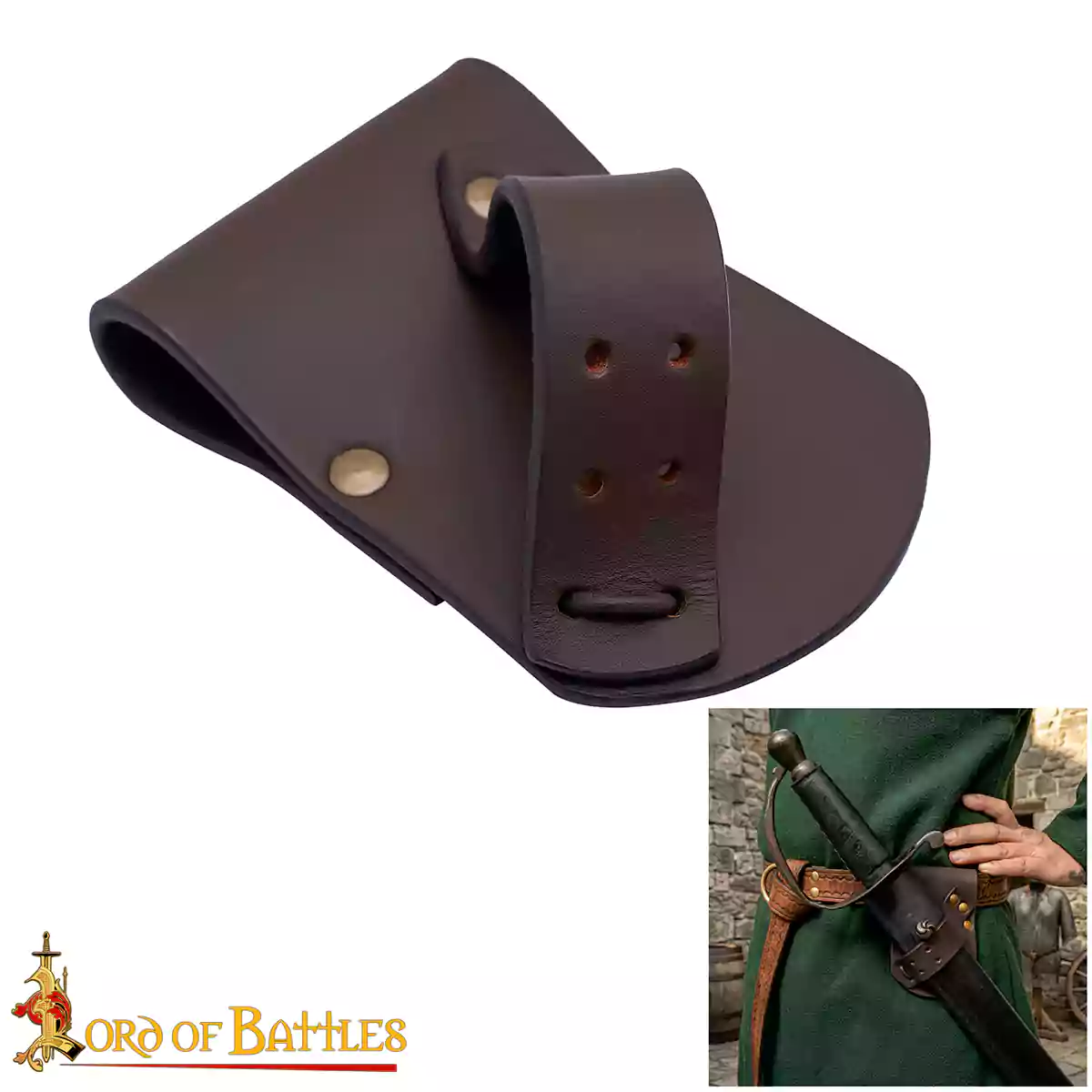 Handcrafted Genuine Leather Frog for Wooden Swords - Image 3