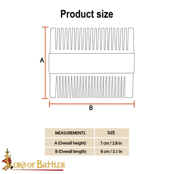 Double Sided Bone Comb - Image 3
