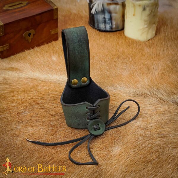 Handcrafted Genuine Leather Horn Holders for Drinking Horns