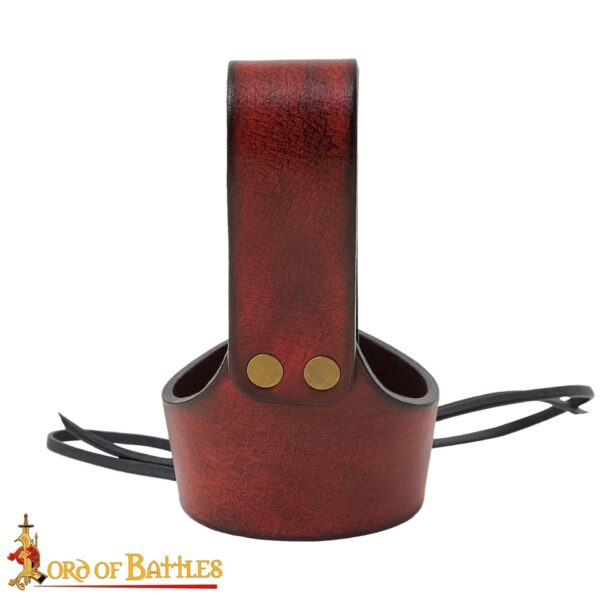 Handcrafted Genuine Leather Horn Holders for Drinking Horns - Image 11