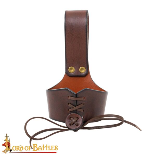 Handcrafted Genuine Leather Horn Holders for Drinking Horns - Image 15