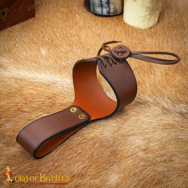 Handcrafted Genuine Leather Horn Holders for Drinking Horns - Image 17