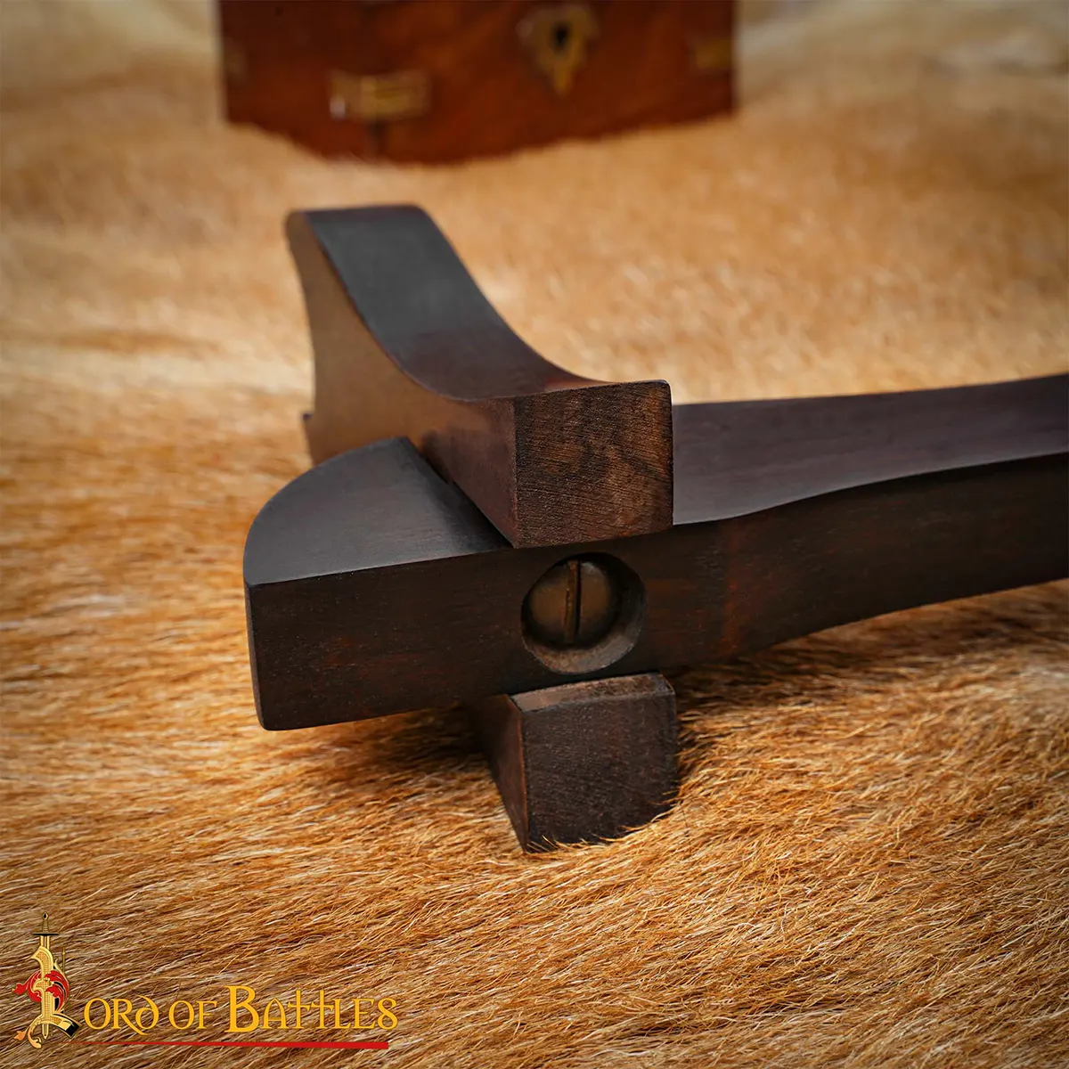 Medieval Wooden Sword Stand Single-Tier Tabletop Display Medieval Wooden Sword Stand Single-Tier Tabletop Display - Image 5