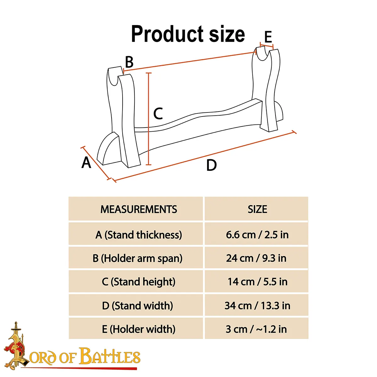 Medieval Wooden Sword Stand Single-Tier Tabletop Display Medieval Wooden Sword Stand Single-Tier Tabletop Display - Image 3