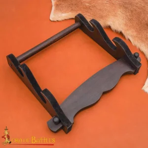 Wooden Sword Display Stand - Two-Tier Wall Mount