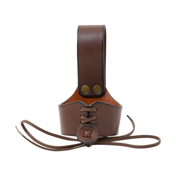 Handcrafted Genuine Leather Horn Holders for Drinking Horns
