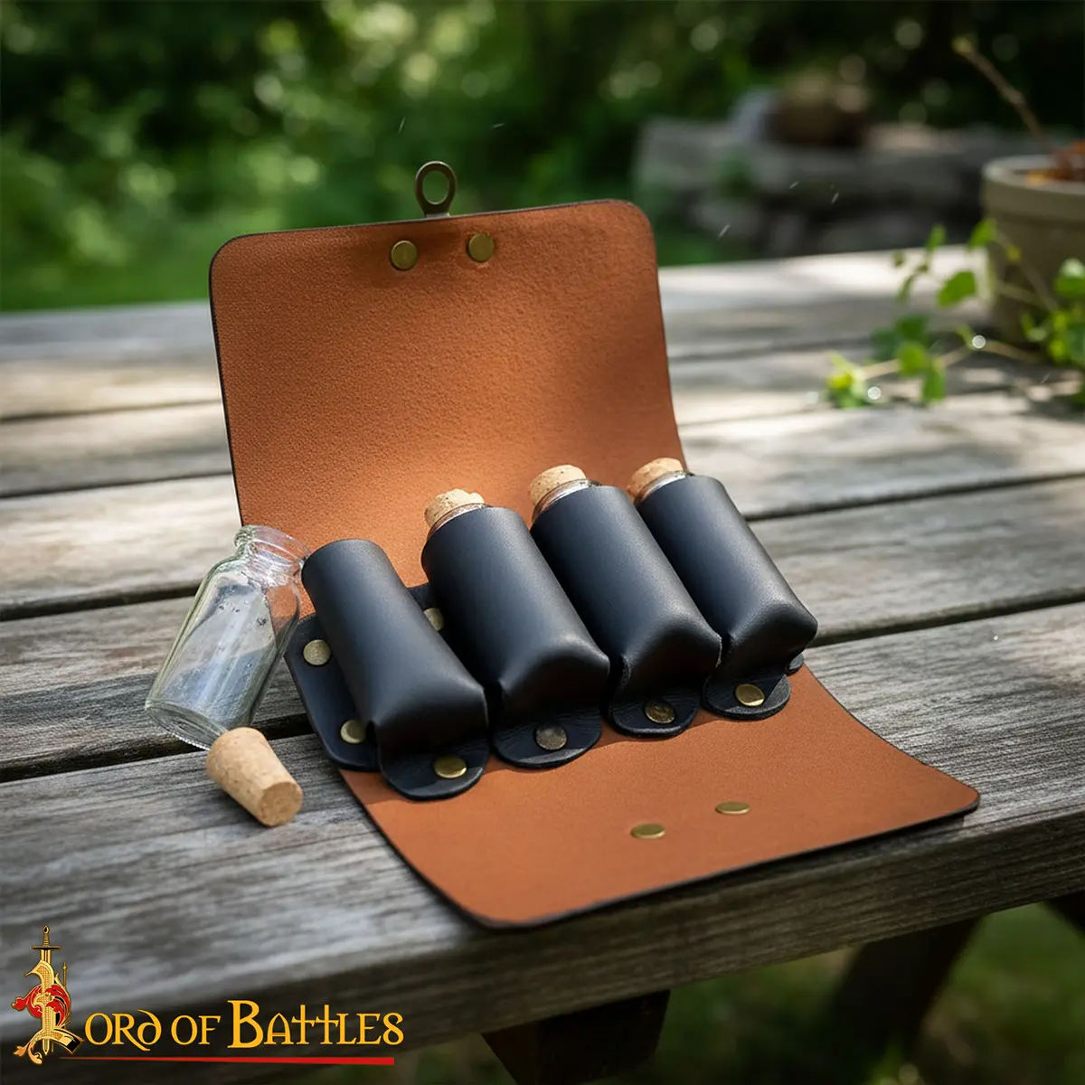 Fantasy Leather Potion Pouch - 4 Bottle Fantasy Leather Potion Pouch - 4 Bottle - Image 2