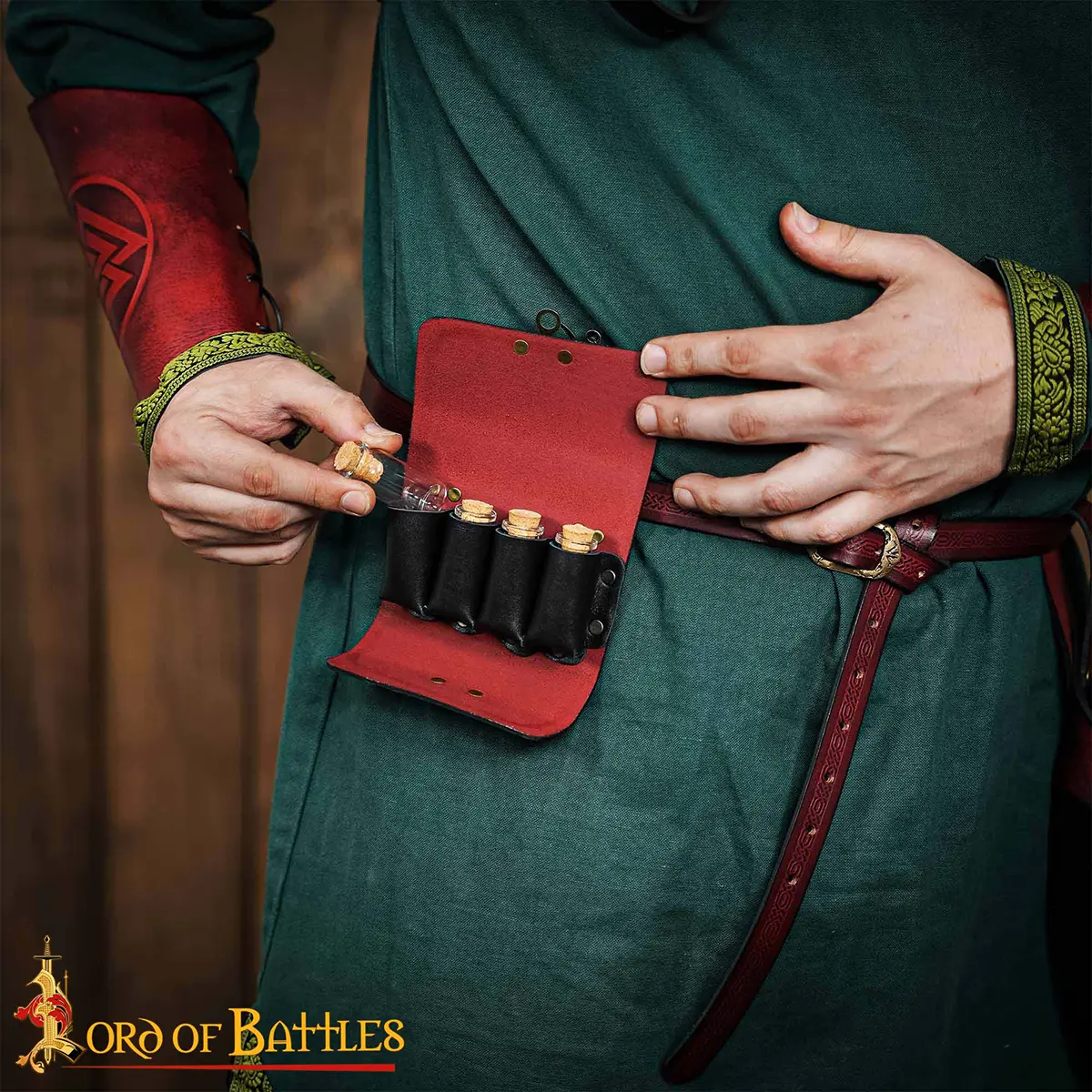 Fantasy Leather Potion Pouch - 4 Bottle Fantasy Leather Potion Pouch - 4 Bottle - Image 4