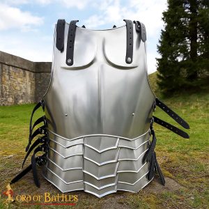 The Vanguard Articulated Cuirass – Medieval Fantasy Chest Armor with Leather Straps & Buckles
