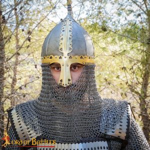 10th century Viking Varangian Rus Slav Gnezdovo Helmet with Butted Chainmail Camail