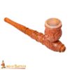 18th Century Carved Wooden Smoking Pipe 26193 3