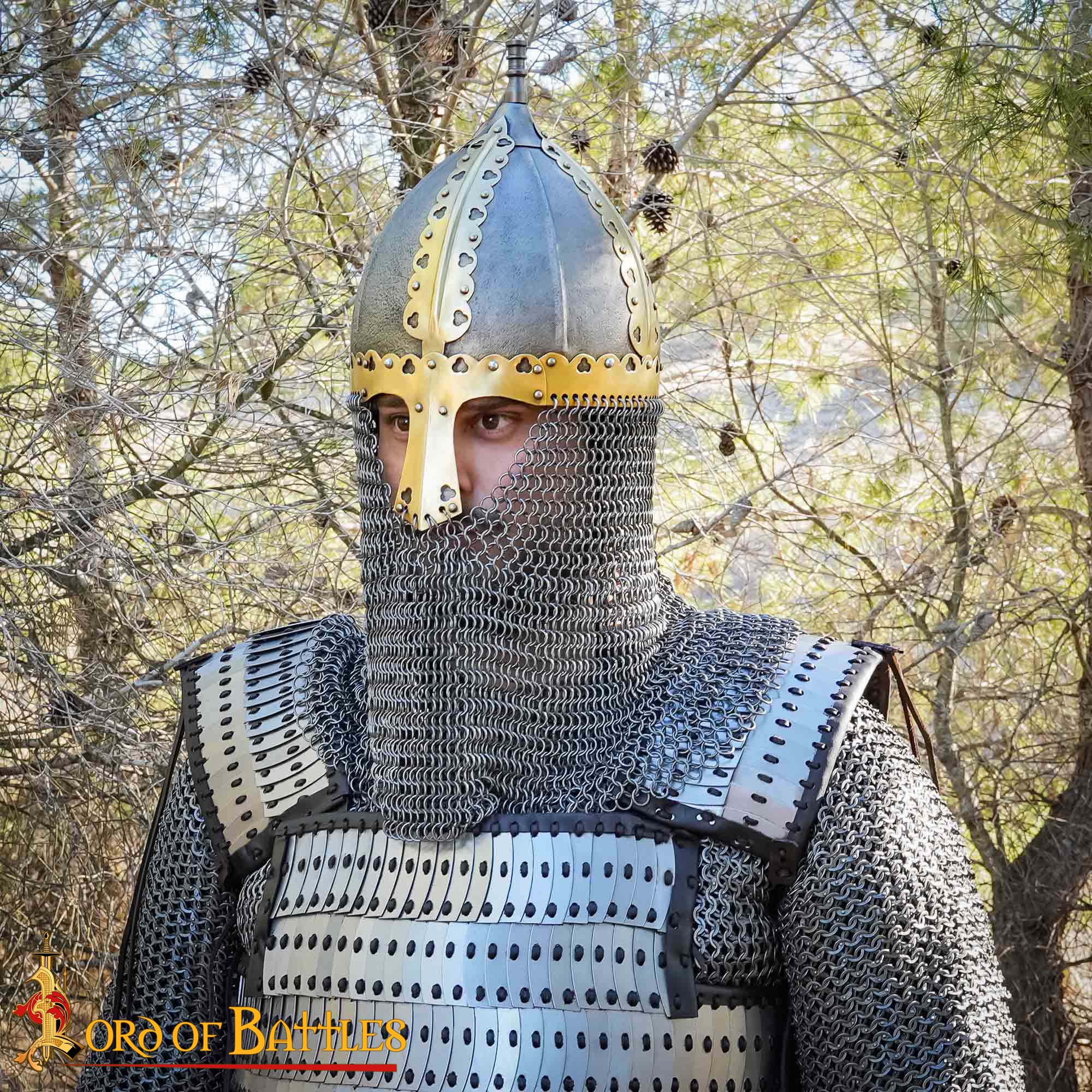 Norman knight (Varangian) in chain mail. 11th century.