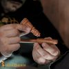Handcrafted Medieval-Style Inlaid Acacia Wood Smoking Pipe - 26194 4