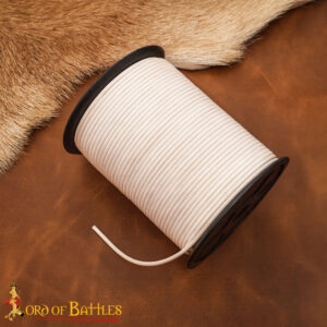 White Leather Spool Cord Roll – 100m Genuine Leather Crafting Cord (2.6mm Thick)