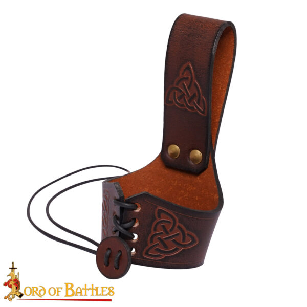 Handcrafted Horn Holder with Embossed Celtic Knot Design - Image 4