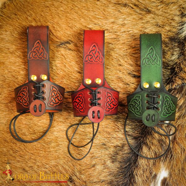 Handcrafted Horn Holder with Embossed Celtic Knot Design - Image 6