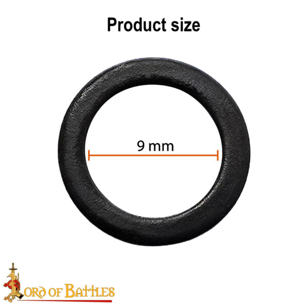 Mild Steel Loose Rings, Solid Flat Rings, 9 mm 17 gauge, Craft and Repair Chainmail Armour - Image 3
