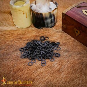 Mild Steel Loose Rings, Solid Flat Rings, 9 mm 17 gauge, Craft and Repair Chainmail Armour