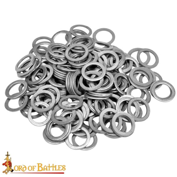 Mild Steel Loose Rings, Solid Flat Rings, 9 mm 17 gauge, Craft and Repair Chainmail Armour - Image 9