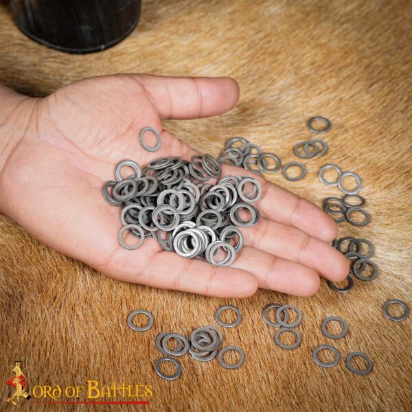 Mild Steel Loose Rings, Solid Flat Rings, 9 mm 17 gauge, Craft and Repair Chainmail Armour - Image 11