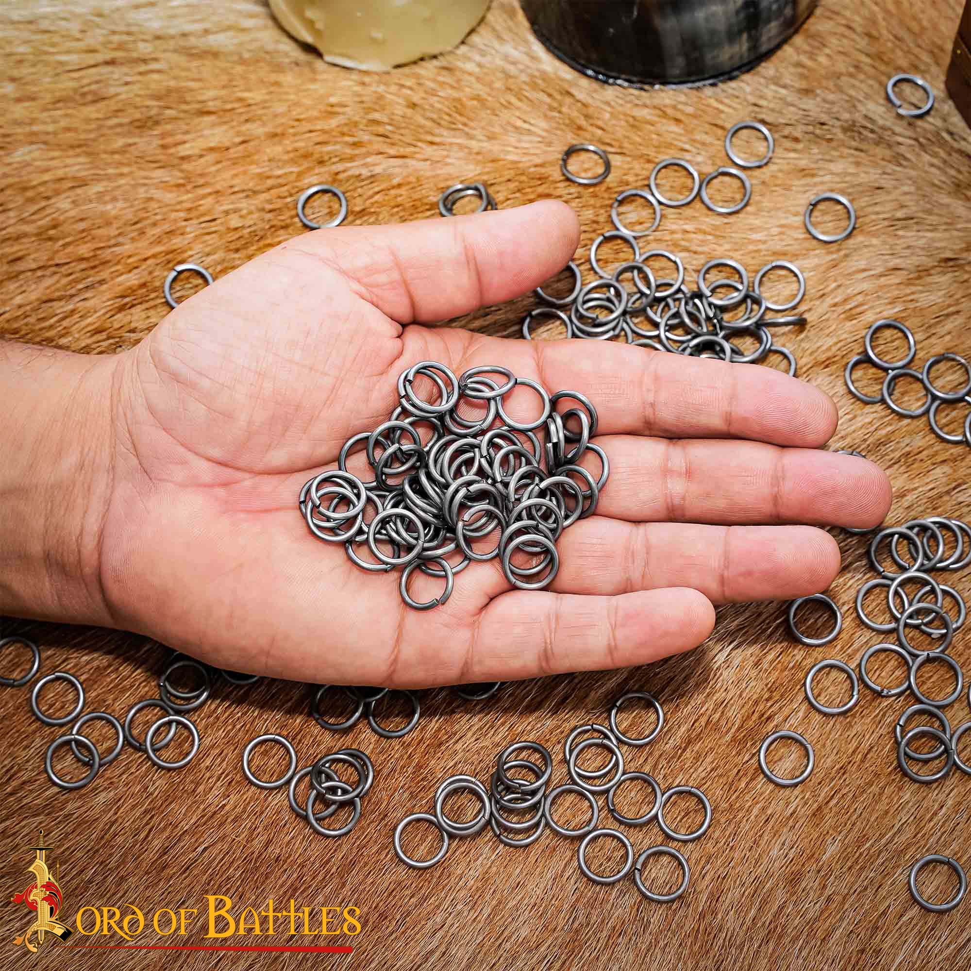 Loose Chainmail Rings 9 mm 16 Gauge Mild Steel Butted-816N 1