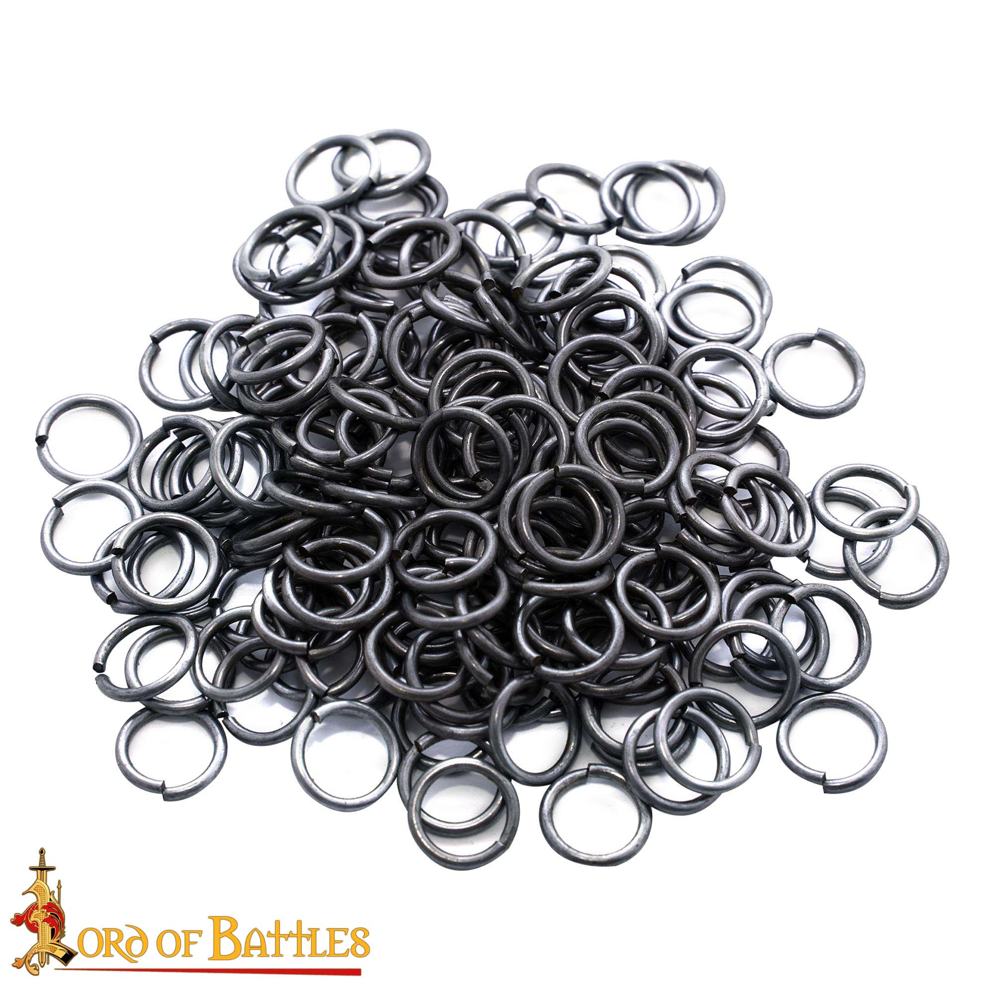 Loose Chainmail Rings 9 mm 16 Gauge Mild Steel Butted-816N 3
