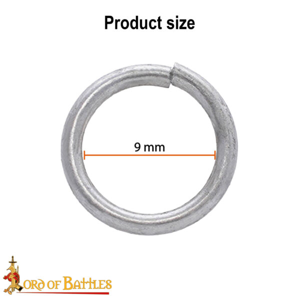 9 mm 16G Butted Mild Steel Chainmail Rings – 1kg Pack, Oiled Finish | For Armour Repair, Reenactment, LARP & Historical Crafts - Image 3