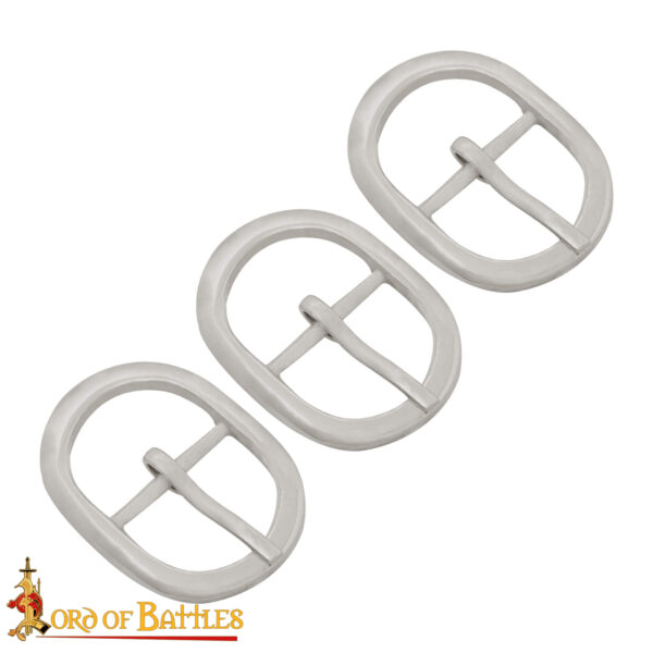Small Oval Steel Buckle Set of 3 - Image 4