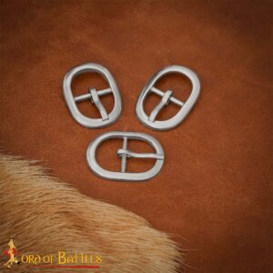 Small Oval Steel Buckle Set of 3