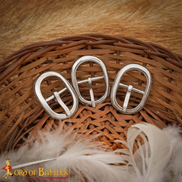 Small Oval Steel Buckle Set of 3 - Image 5