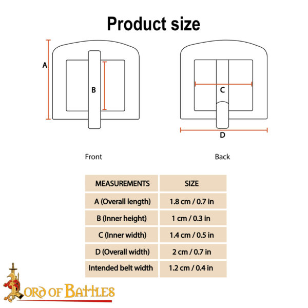 Small Steel Buckle Set of 3 - Image 3