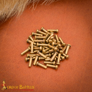 Pure Brass Mushroom Head Rivets 8mm Set of 25