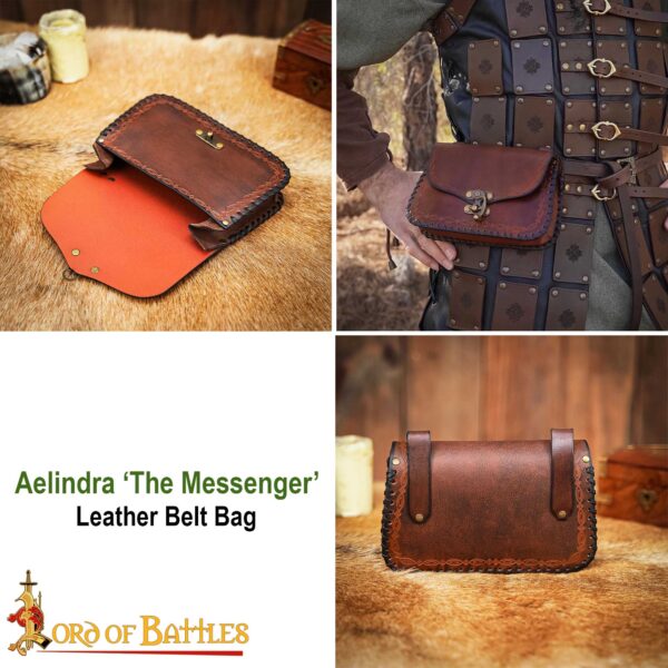 Aelindra ‘The Messenger’ Genuine Leather Belt Bag - Image 9