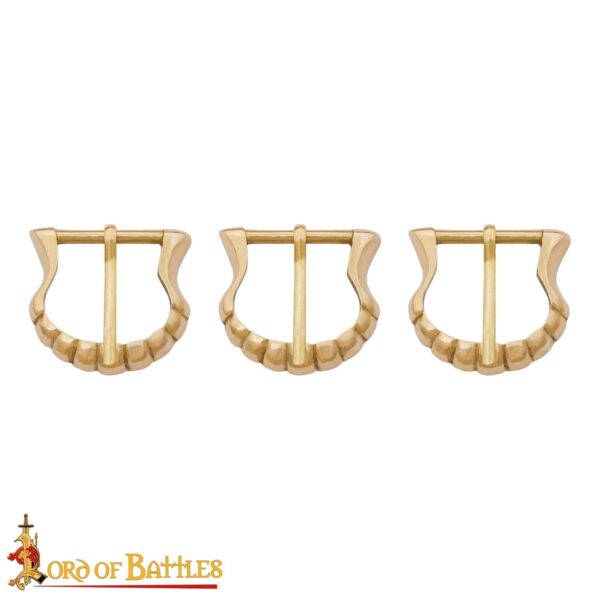 Medieval Solid Brass Buckle Set of 3 - Image 4