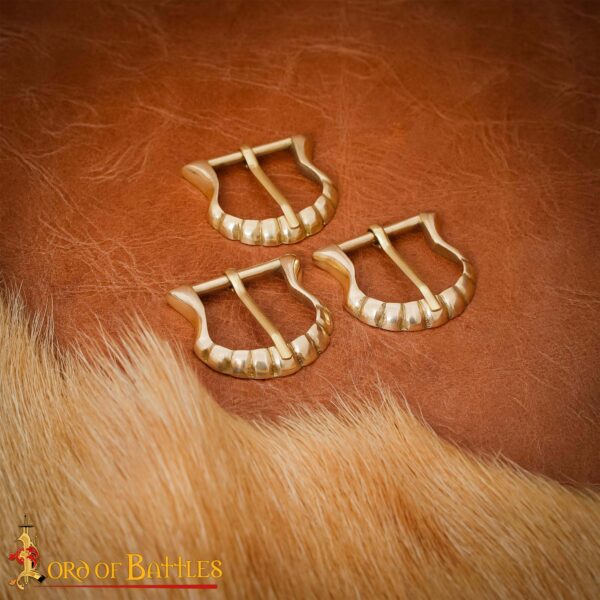 Medieval Solid Brass Buckle Set of 3 - Image 5