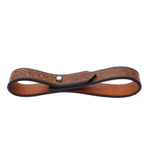 Genuine Leather Tankard Strap with Celtic Knotwork – Handcrafted Medieval Mug Holder for LARP, Fairs & Everyday Use