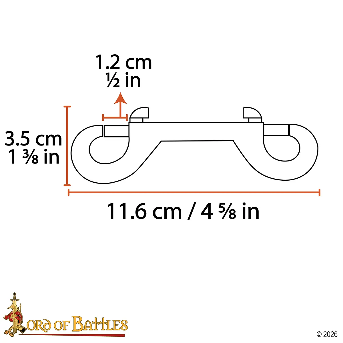 Nickel Plated Double Ended Bolt Snap Hook for Straps & Leathercraft - Image 3