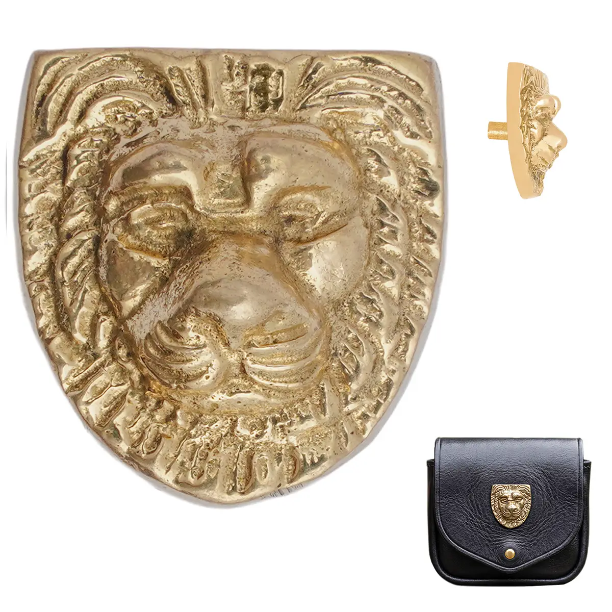 Nemean Lion Head Brass Decoration for Greek Armor & Leathercraft - Image 4