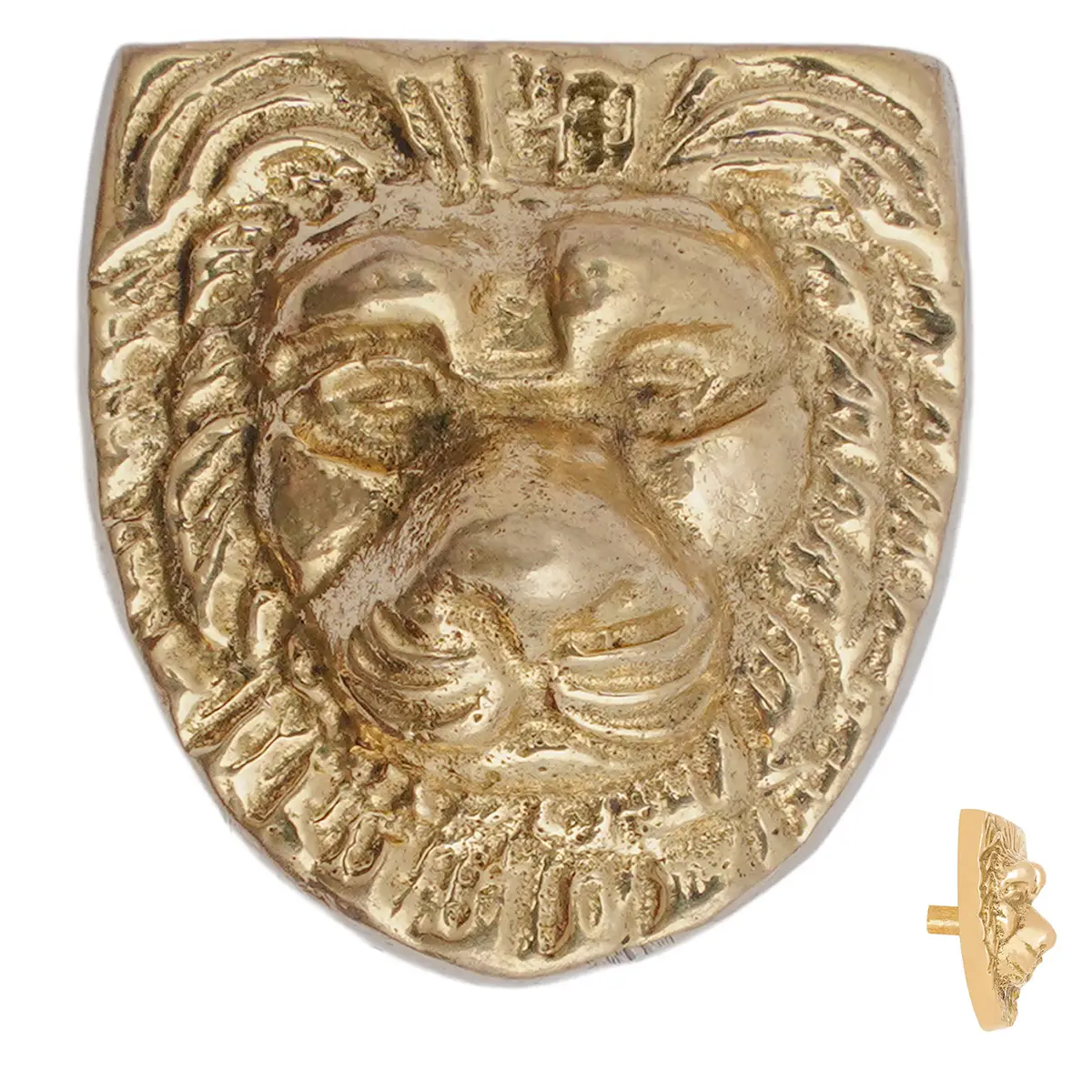 Nemean Lion Head Brass Decoration for Greek Armor & Leathercraft - Image 5