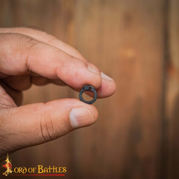 Blackened Mild Steel Loose Rings, Flat Rings with Dome Rivets, 6 mm 18 gauge, Craft and Repair Chainmail Armour - Image 7