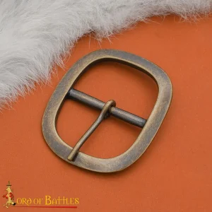 Brass oval belt buckle