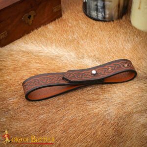 Genuine Leather Tankard Strap with Celtic Knotwork