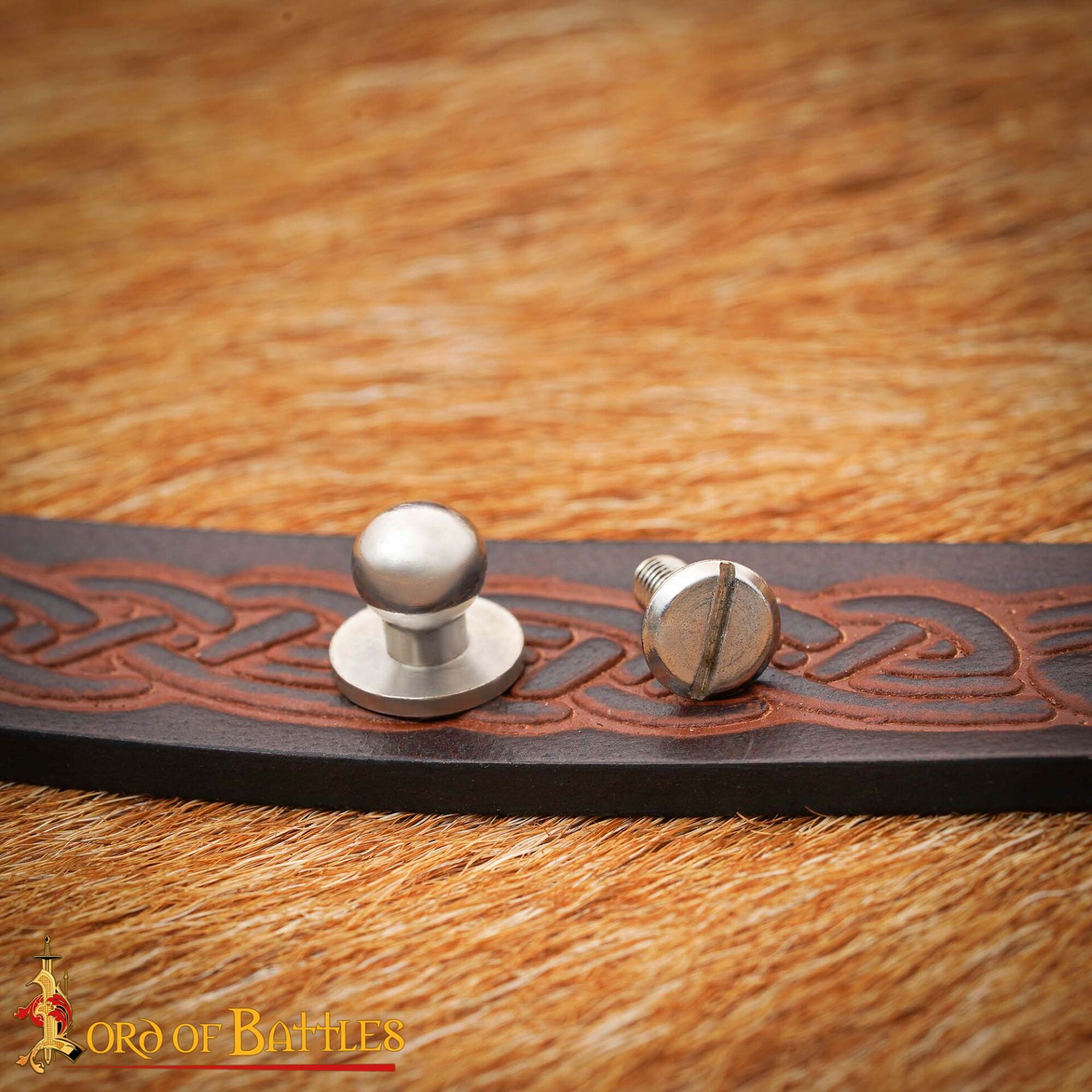 9th Century Viking Embossed Leather Tankard Strap Holder-26079BR 5