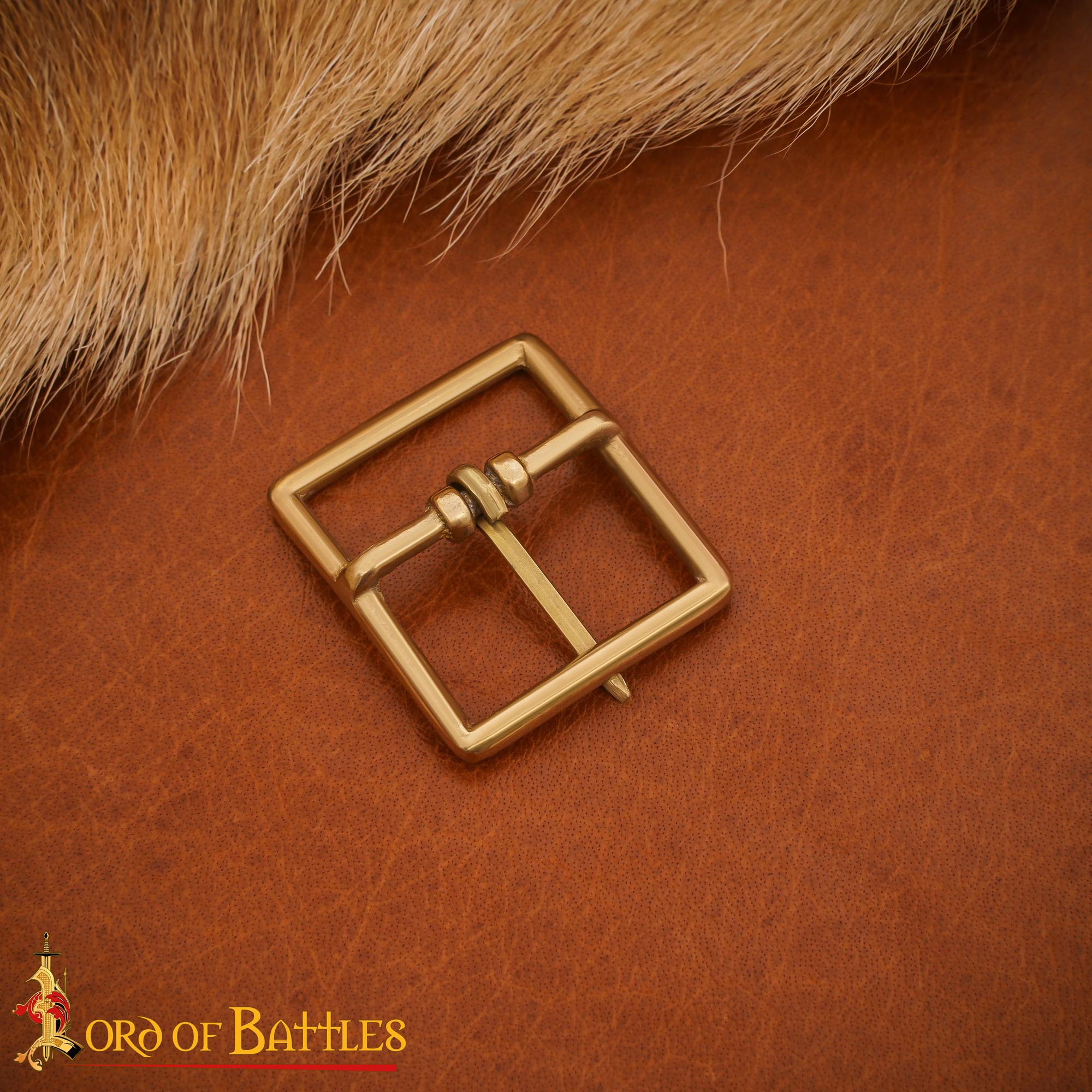 Solid Brass Square Buckle – Medieval & Renaissance Inspired 21st Century Brass Pin Buckle for Leather Belts and Crafts-26291 5