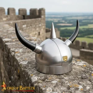 Fantasy Viking Steel Helmet with Horns