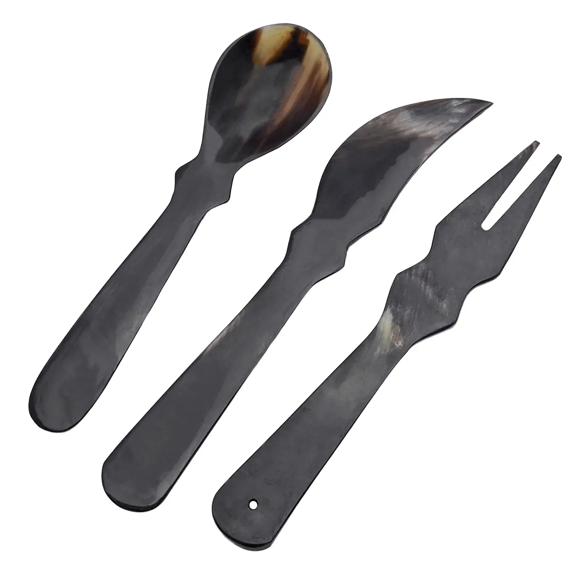Medieval Horn Cutlery Set - Image 5